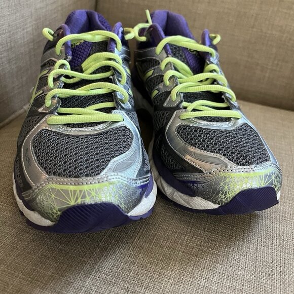 Asics Gel Kayano 21 Womens Size 11 Running Shoes Purple Green Silver T4H7N - Picture 10 of 11